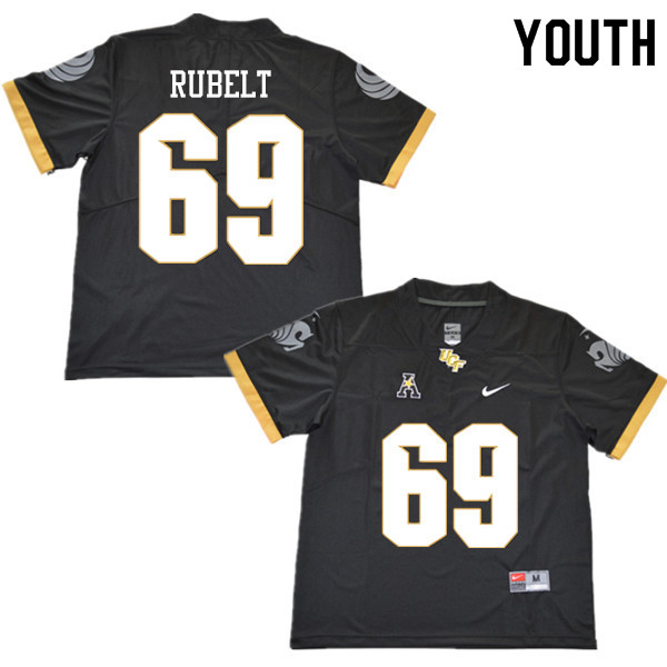 Youth #69 Paul Rubelt UCF Knights College Football Jerseys Sale-Black